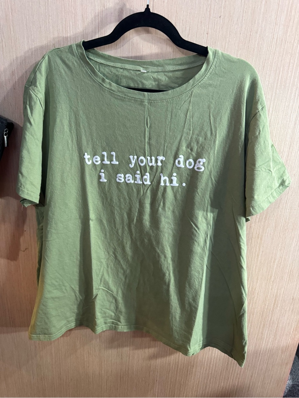 SHEIN Olive Green Dog Lover Graphic Tee - Casual Pet T-Shirt Size 4XL